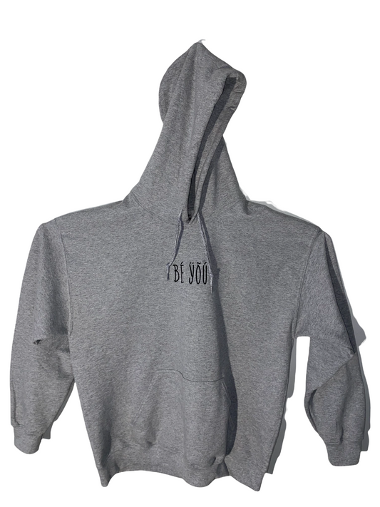 BÉ ŸÕÚ Embroidered Gray Hoodie